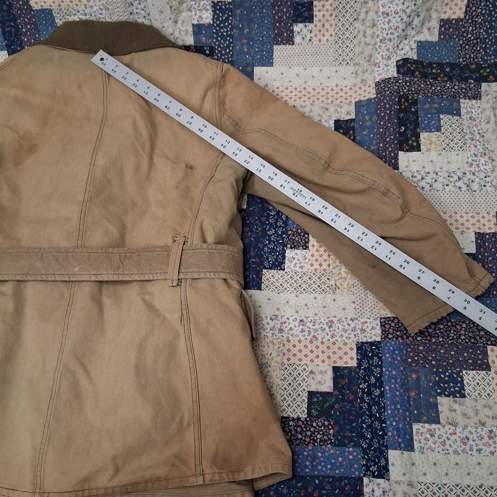 True Vintage 1940 WWII US Army M1938 Mackinaw Jeep Coat With Belt Wool Lined - Picture 13 of 16